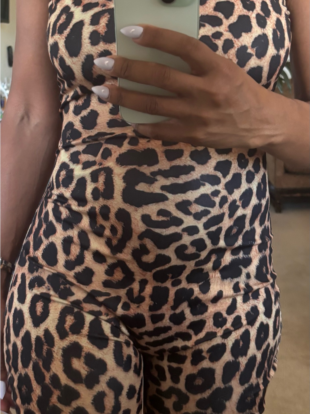 L.L. Bean Leopard-Print Sleeveless Jumpsuit In Tan And Black